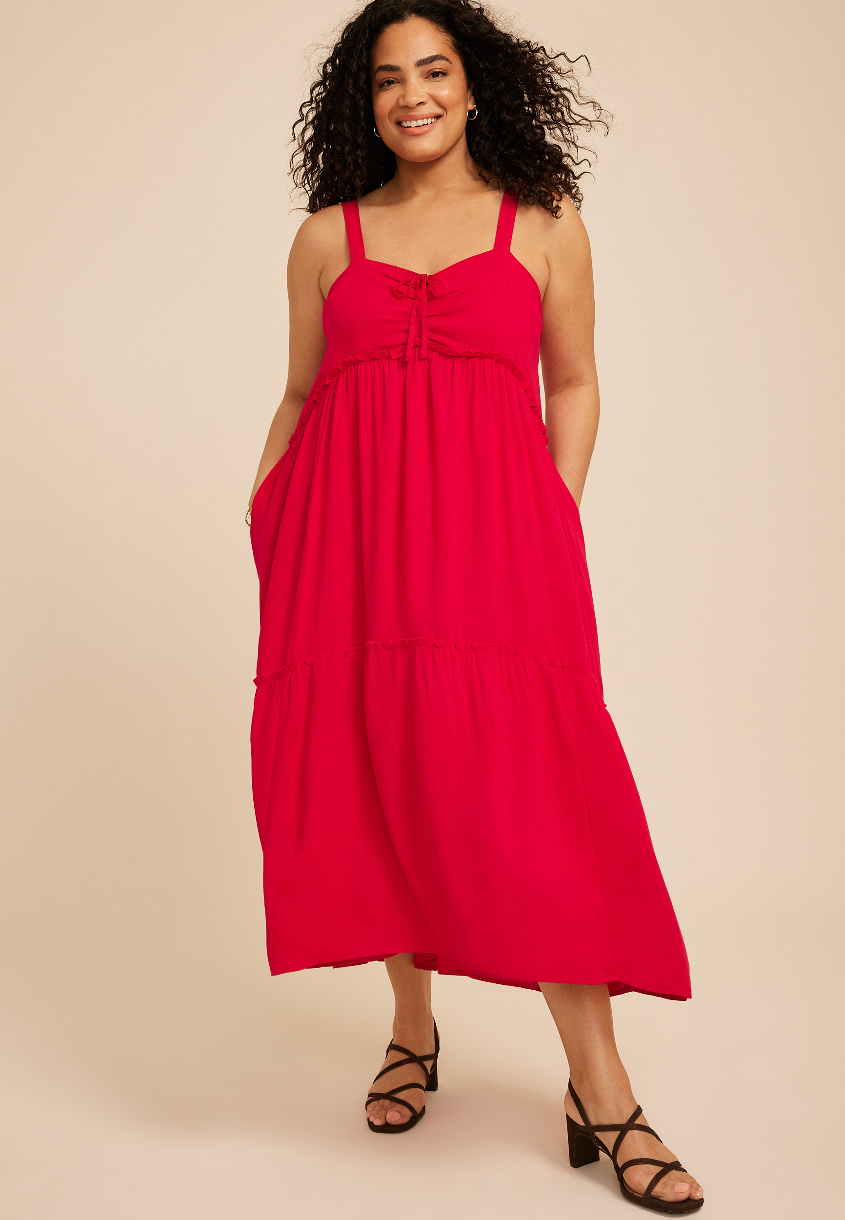 red dress size 8 Portia & Scarlett PS23188 ON SALE SIZE 8 RED Fitted Corset Evening Dress 8 / RED