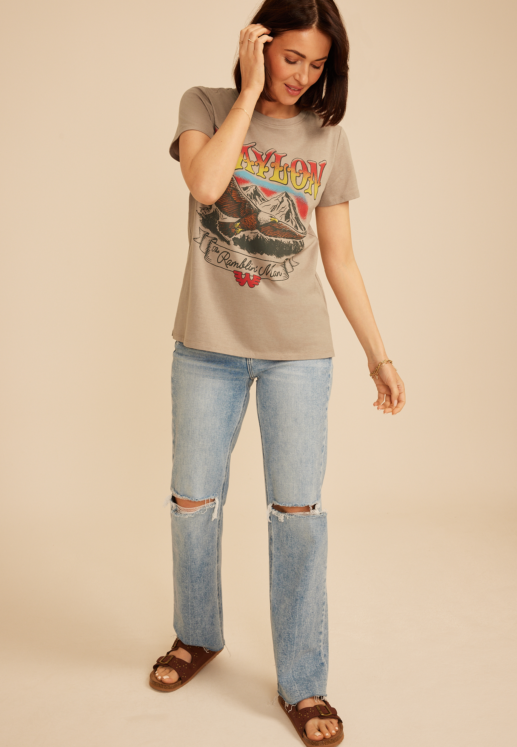 Waylon The Ramblin Man Classic Fit Graphic Tee, C211, large