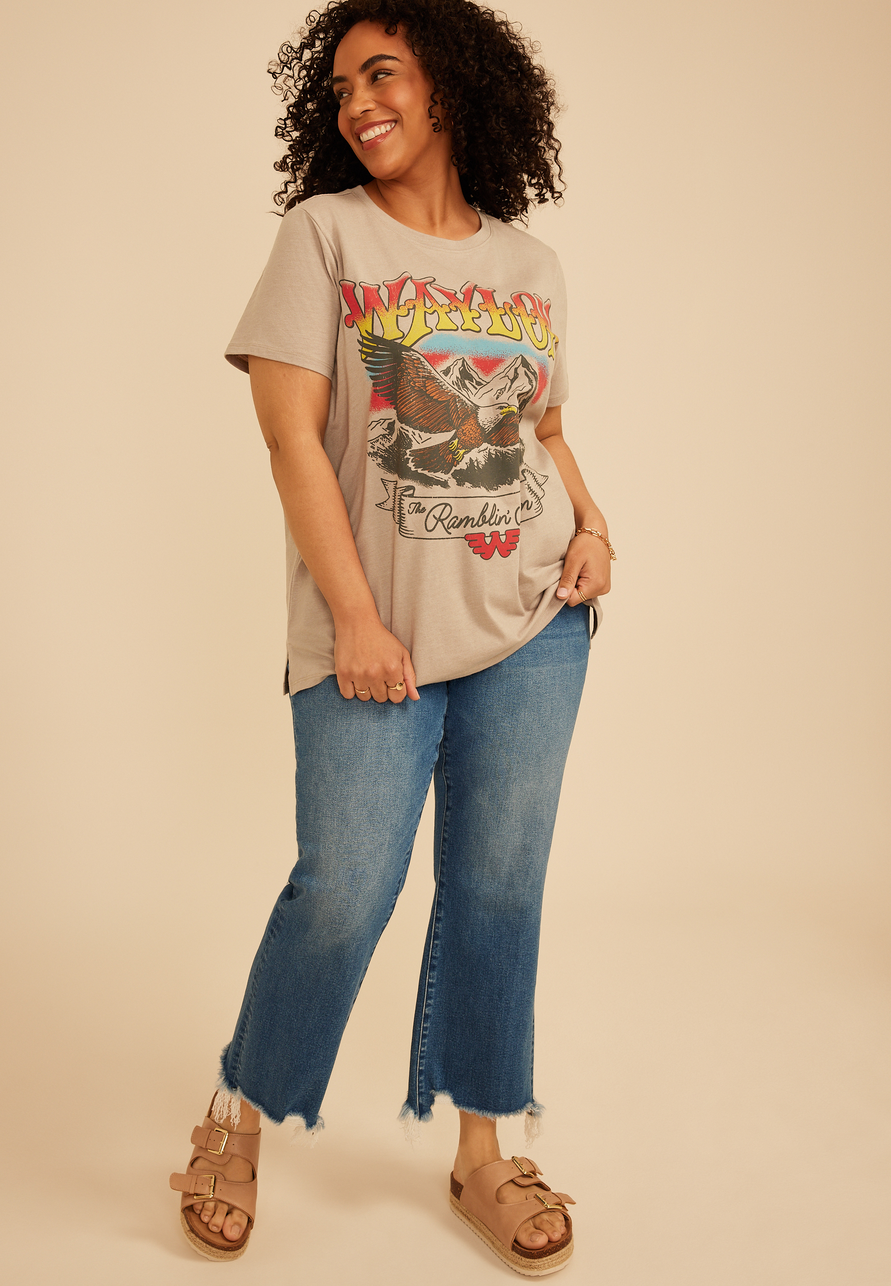 Plus Size Waylon The Ramblin Man Classic Fit Graphic Tee, C211, large