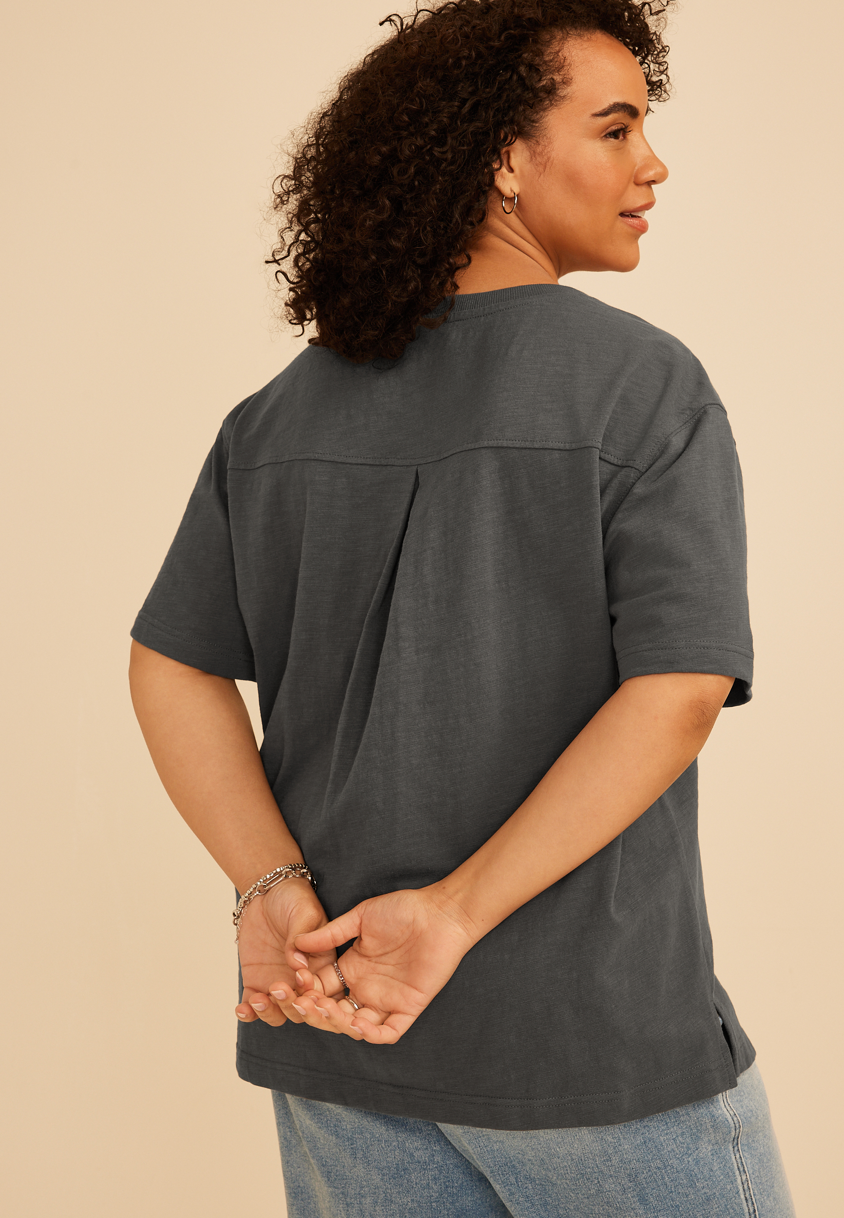 Plus Size 24/7 Cotton Pocket Tee - thumbnail 5