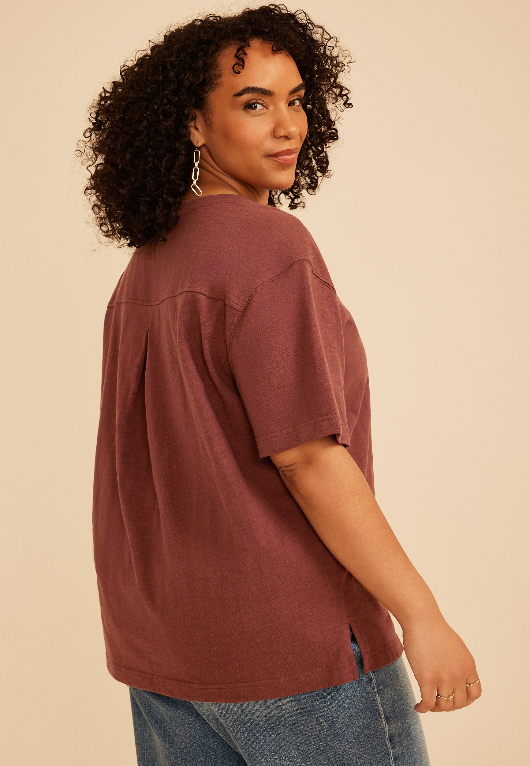 Plus Size 24/7 Cotton Pocket Tee - thumbnail 8