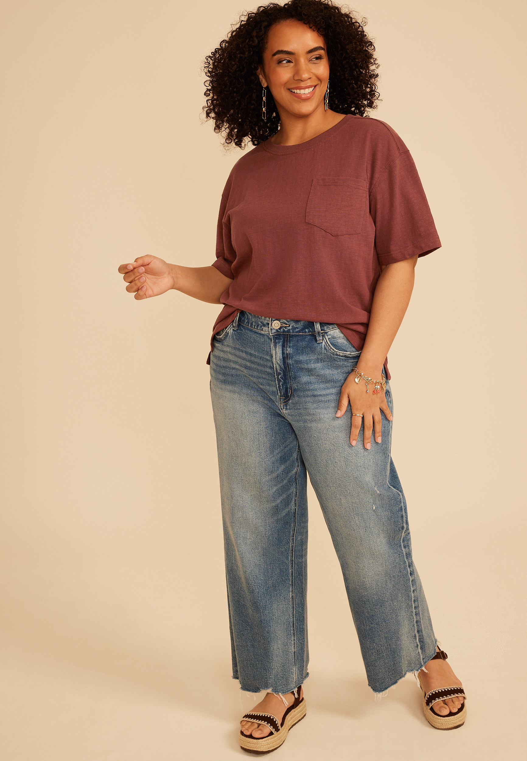 Plus Size 24/7 Cotton Pocket Tee - thumbnail 9