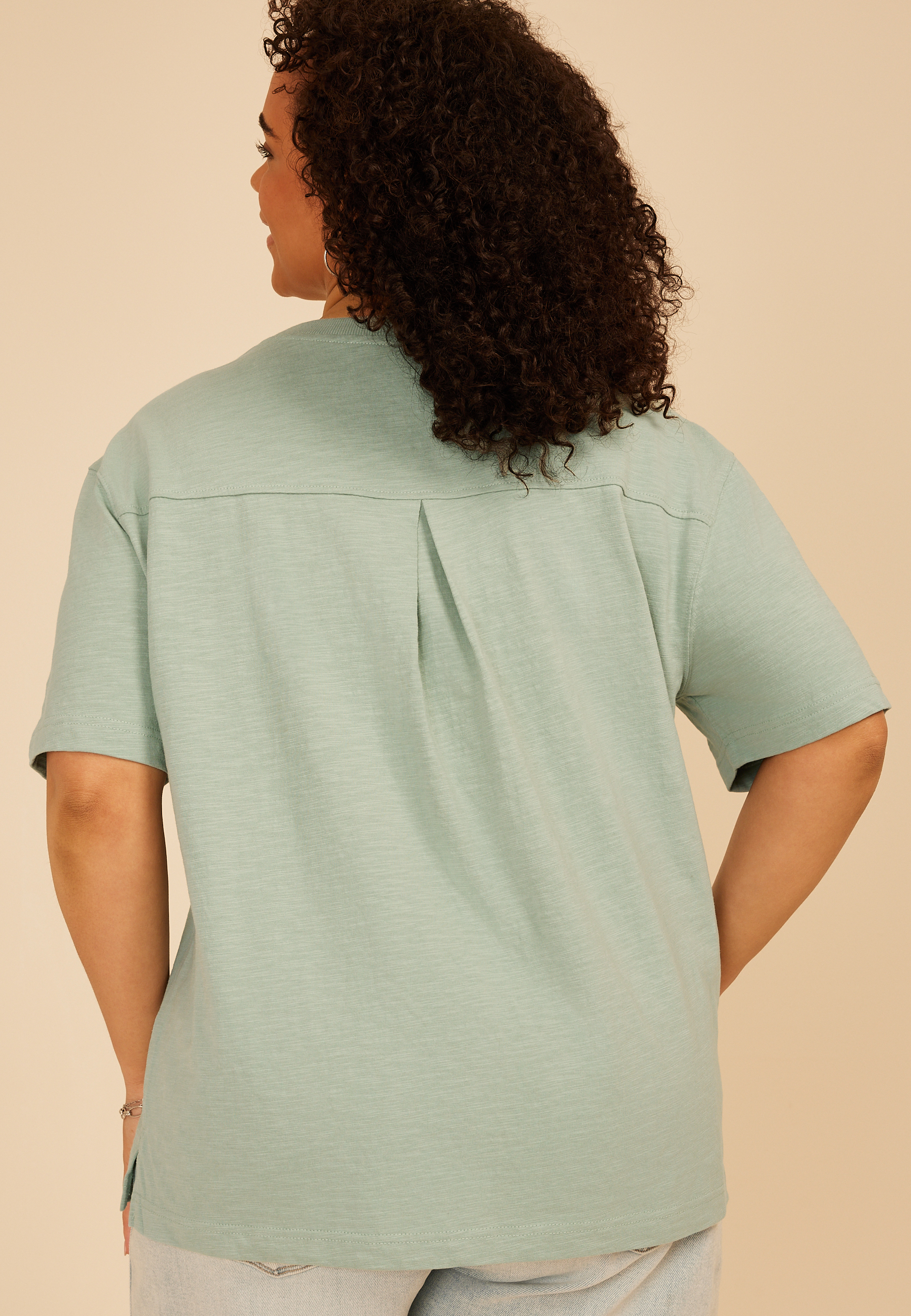 Plus Size 24/7 Cotton Pocket Tee, C6613, large