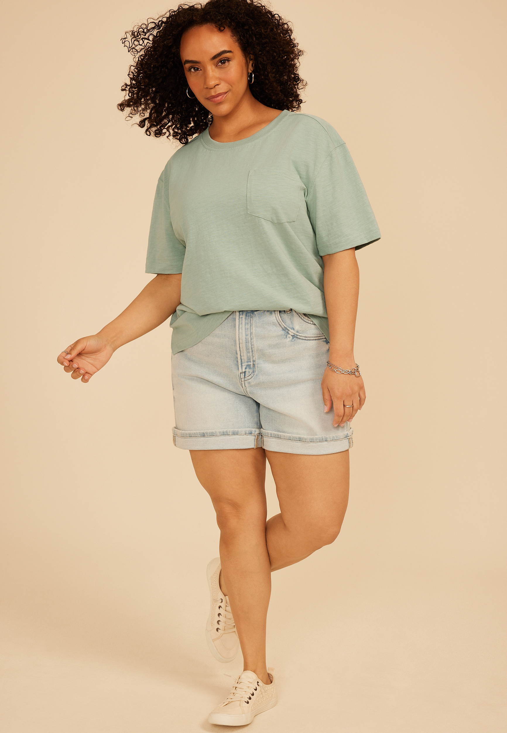 Plus Size 24/7 Cotton Pocket Tee, C6613, large