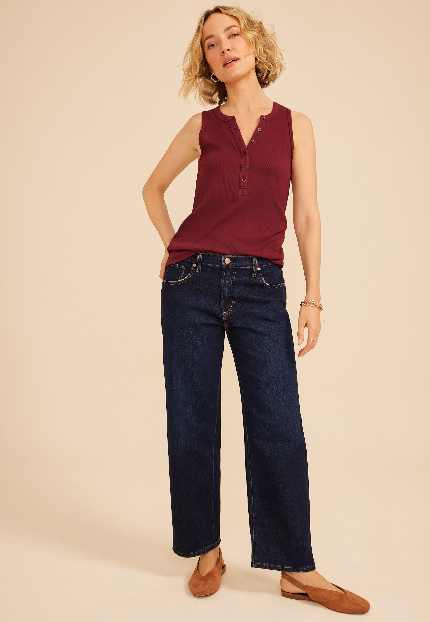 Silver Jeans Co.&reg; Willow Mid Rise Relaxed Straight Jean, C258, large