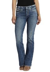 Silver Jeans Co.&reg; Suki Curvy Mid Rise Thick Stitch Bootcut Jean, C3337, small