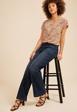 Delton Zipper Back Ditsy Floral Blouse, C8582, small
