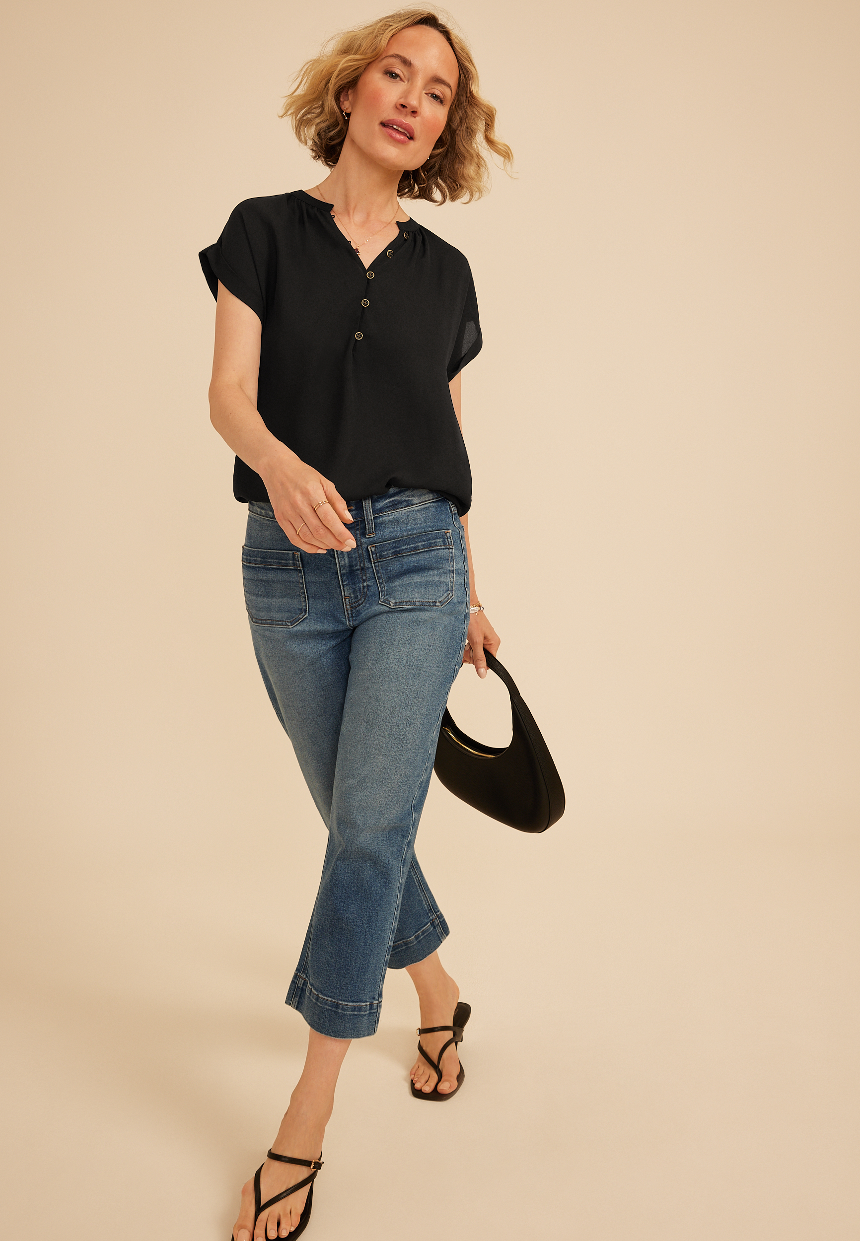 Delton Henley Blouse, C106, large