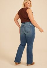 Plus Size KanCan&trade; High Rise Double Button Pieced Waist Bootcut Jean, C3337, small