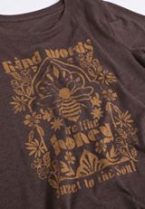 Kind Words Are Like Honey Classic Fit Graphic Tee, COFFEE BEAN, small