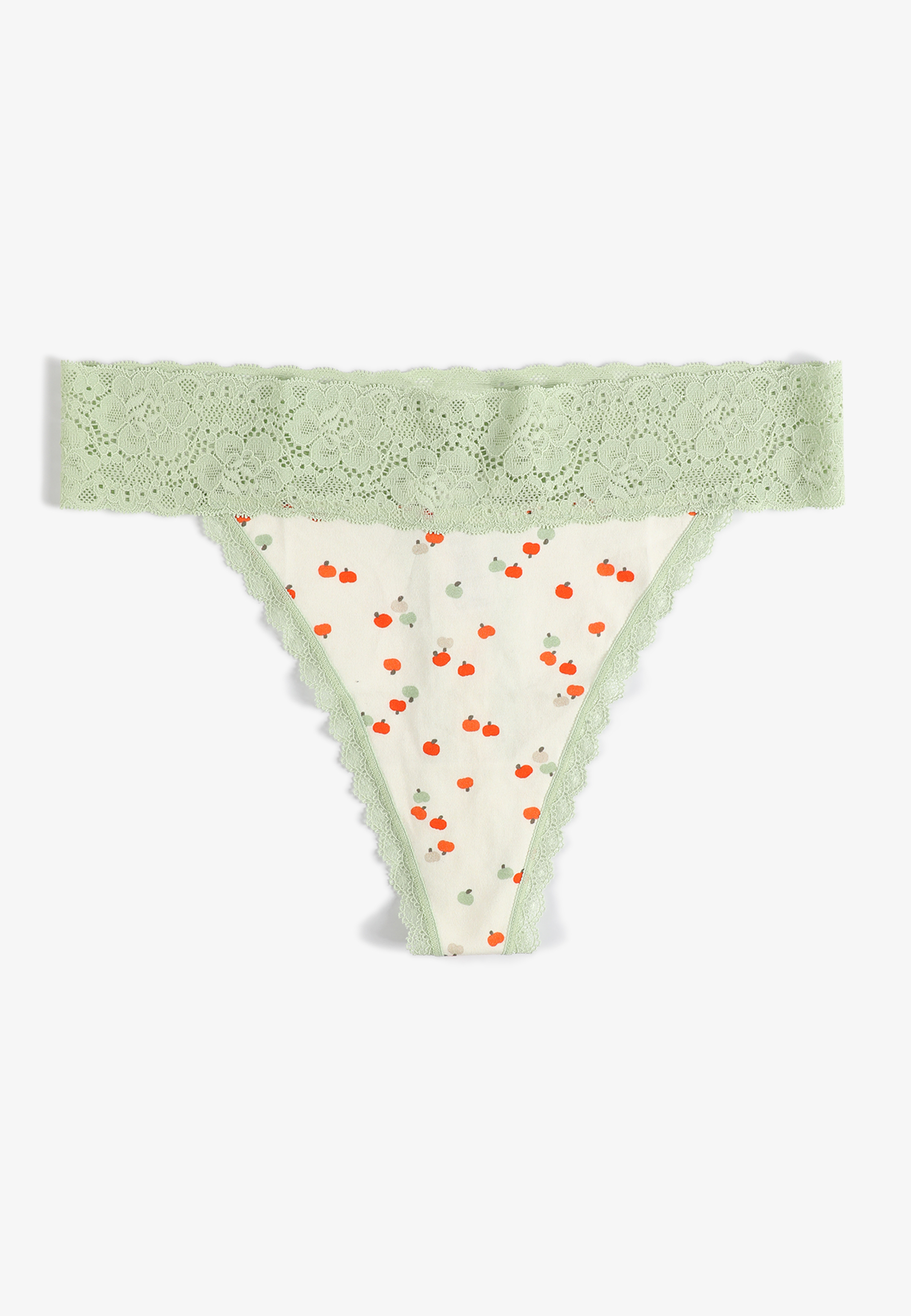 Simply Comfy Cotton Pumpkin Print Thong Panty