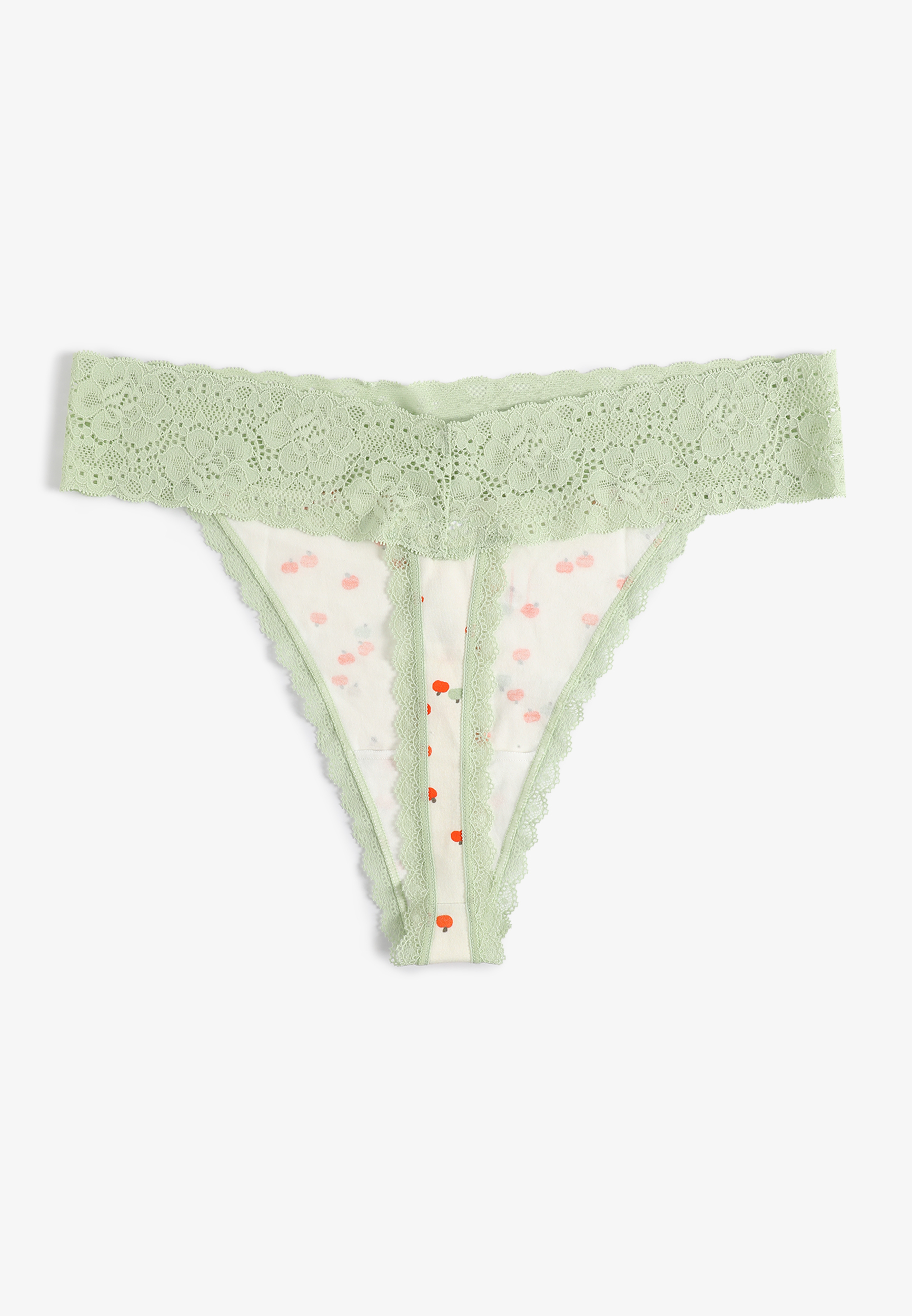 Simply Comfy Cotton Pumpkin Print Thong Panty, C1524, large