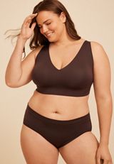 Invisibliss Lace Back High Waist Hipster Panty, COFFEE BEAN, small