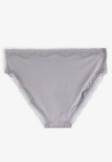 True Stretch High Waist Jersey Bikini Panty, LAVENDER GRAY, small