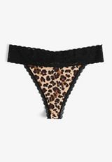 Simply Comfy Cotton Animal Print Thong Panty, C1756, small