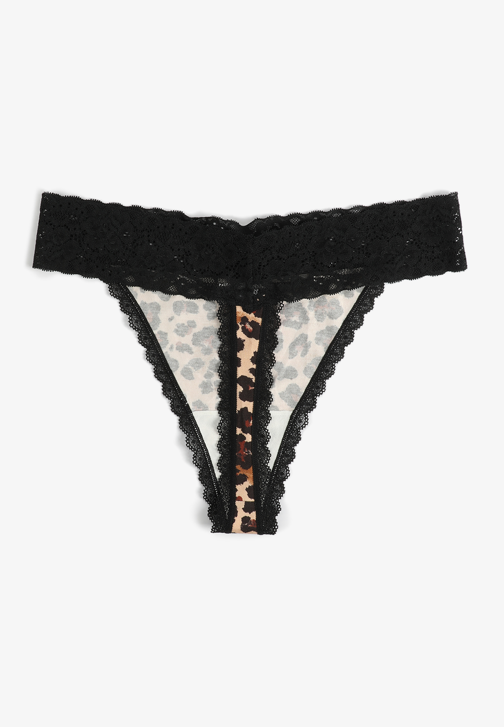 Simply Comfy Cotton Animal Print Thong Panty, C1756, large