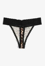 Simply Comfy Cotton Animal Print Thong Panty, C1756, small