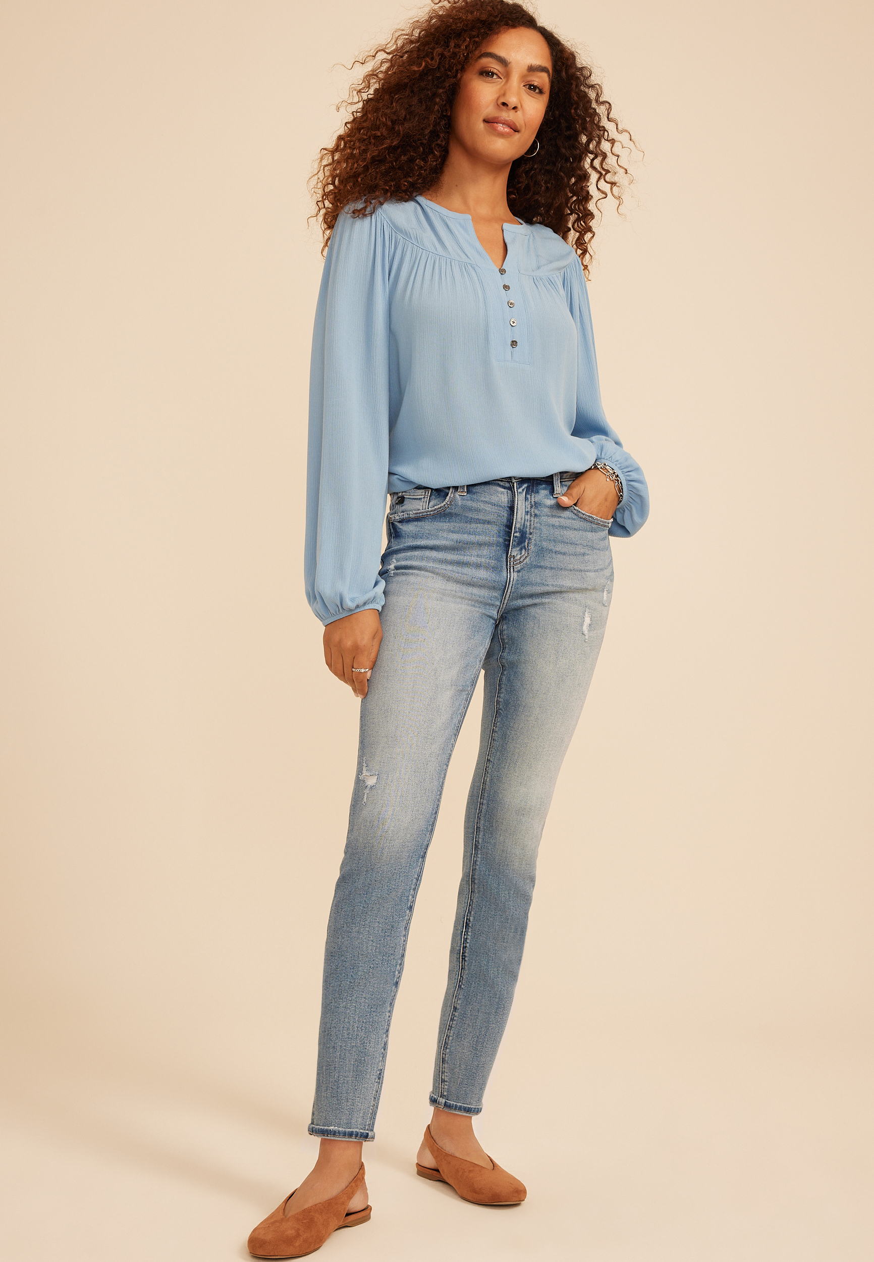 KanCan&trade; High Rise Ripped Cuffed Skinny Jeans