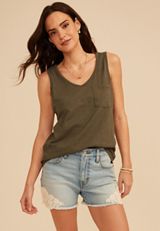 24/7 Cotton Pocket Tank Top, C7657, small