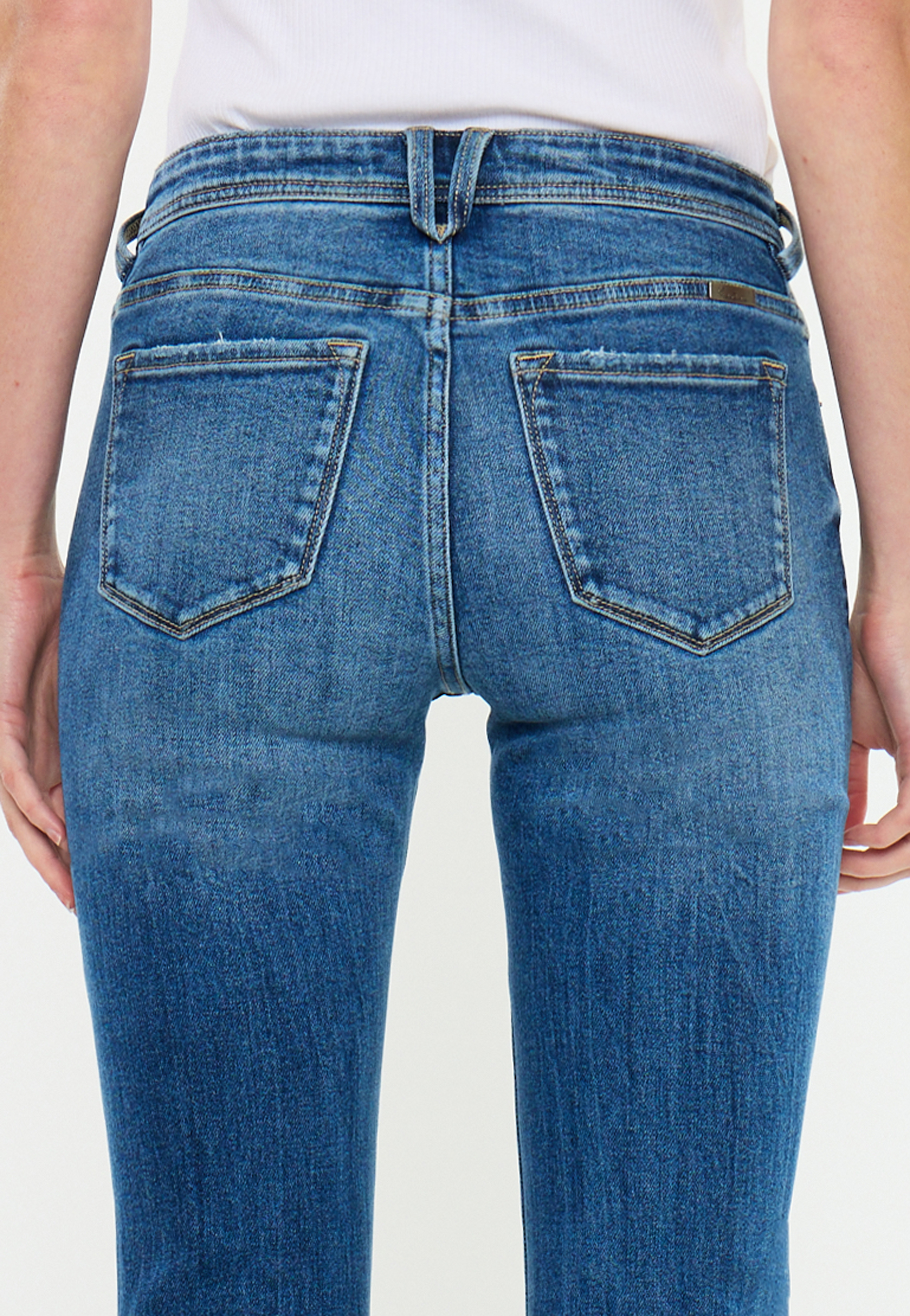 KanCan™ Mid Rise Western Pocket Stitch Ripped Flare Jean, C258, large