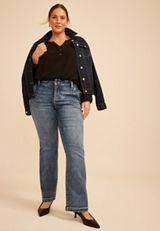 Plus Size KanCan&trade; Mid Rise Trouser Pocket Bootcut Jean, C258, small