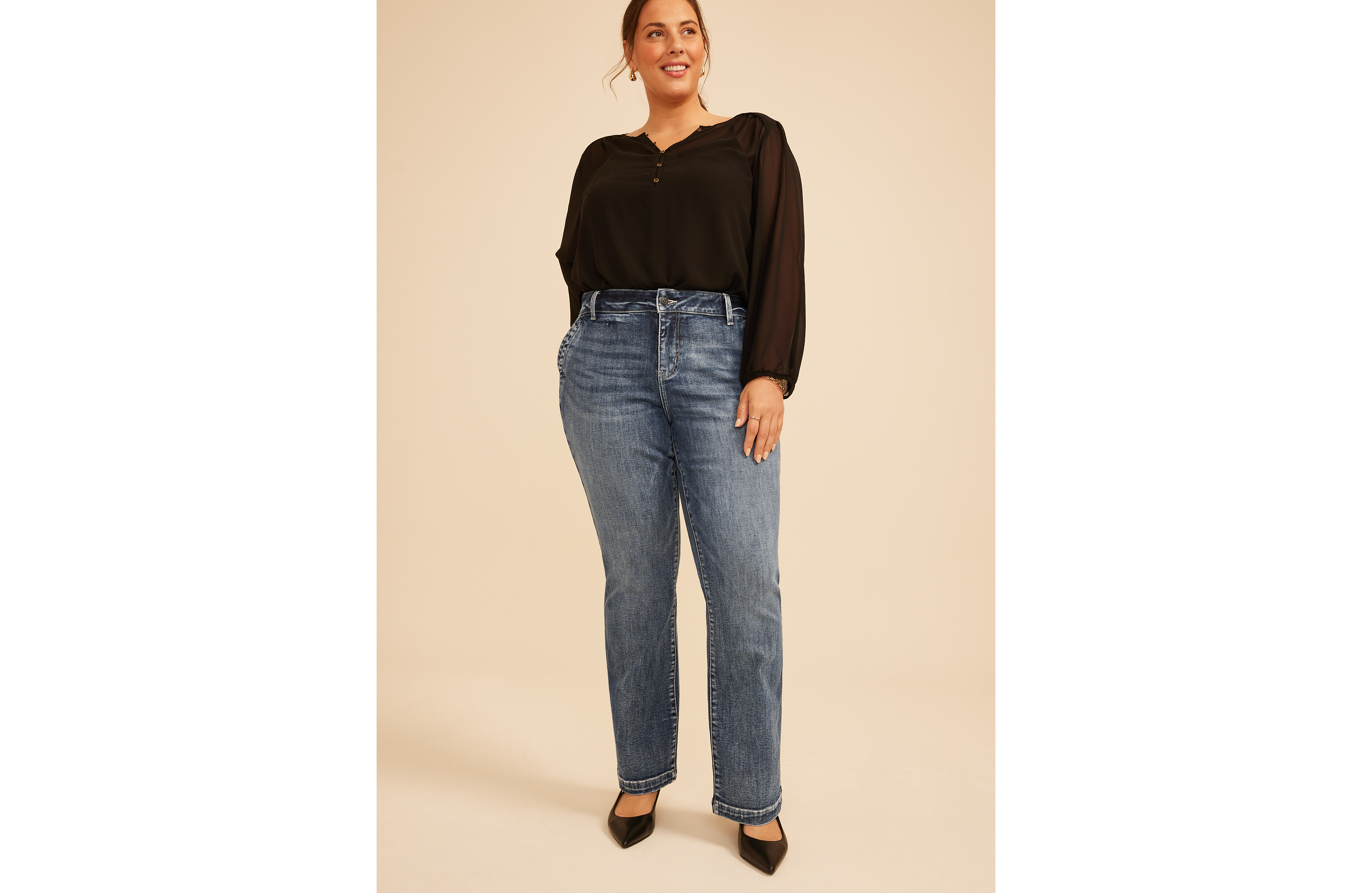 Plus KanCan™ Mid Rise Trouser Pocket Bootcut Jean