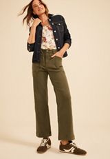 High Rise Seamed Wide Leg Pant, C9161, small
