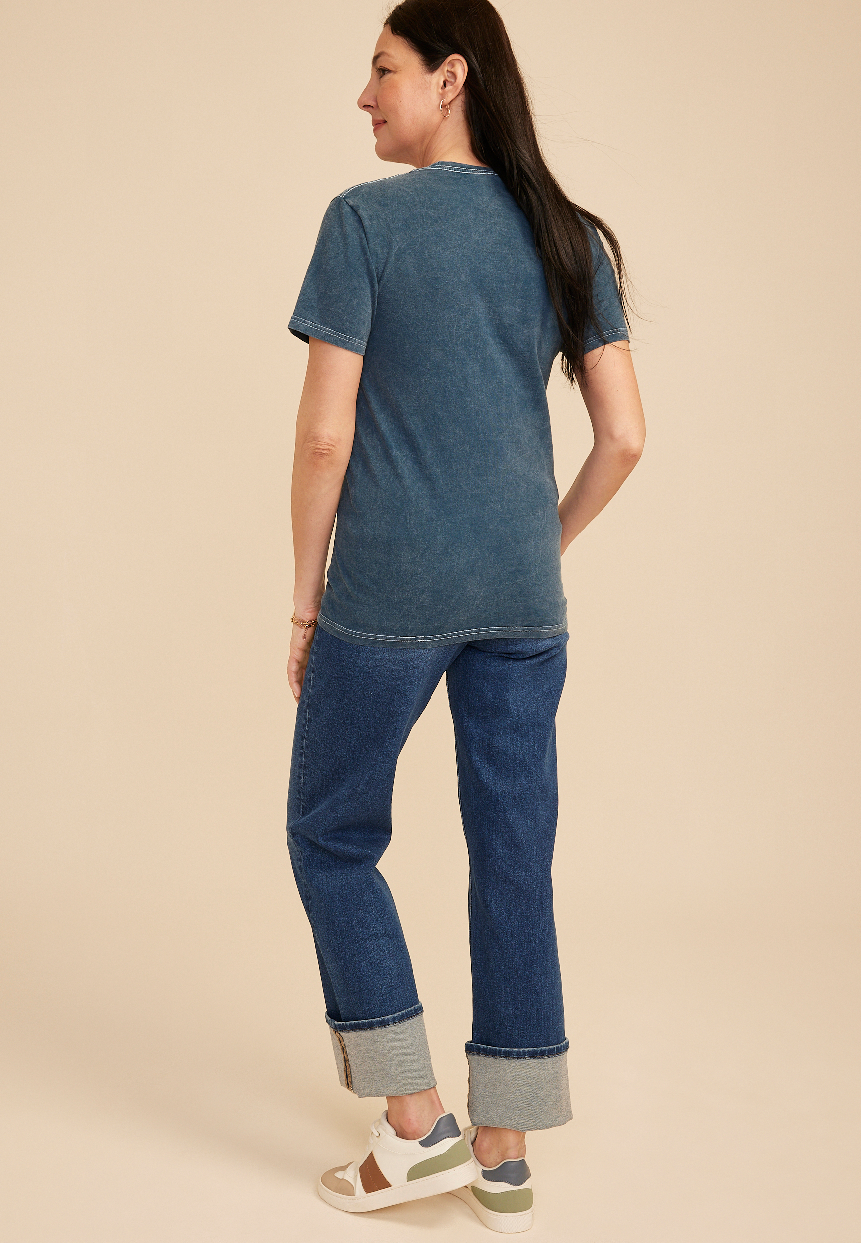 Great Smoky Mountains Standard Fit Graphic Tee, NAVY, large