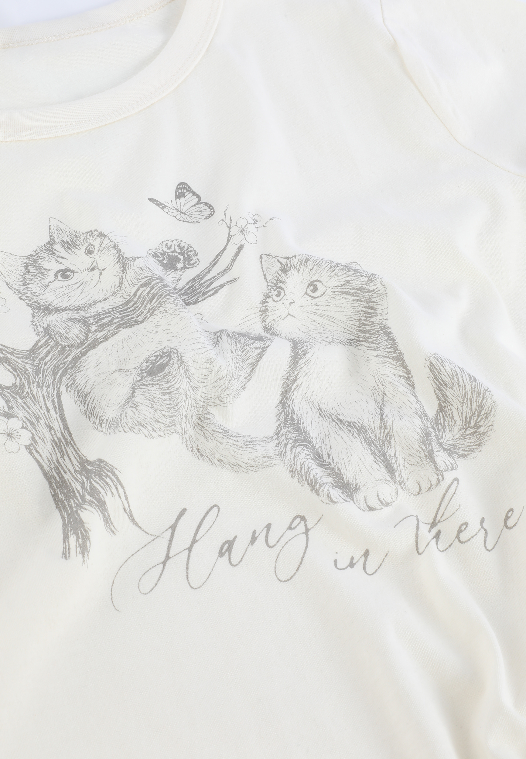 Hang In There Kitten Classic Fit Graphic Tee, C2789, large