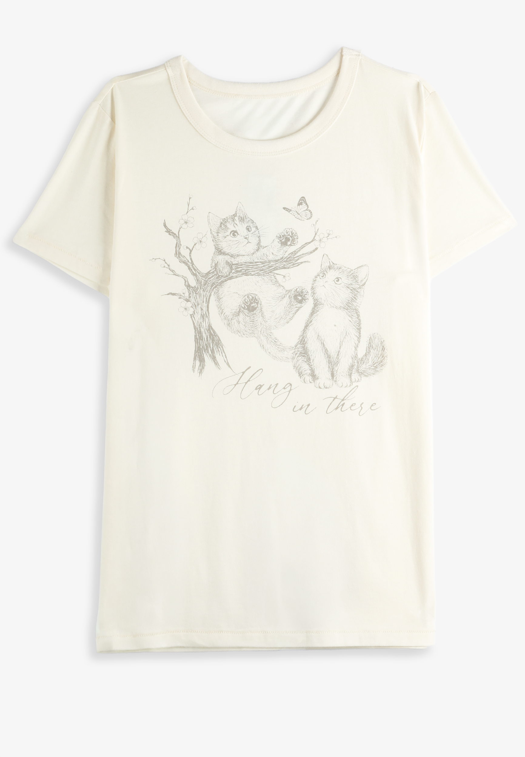 Plus Size Hang In There Classic Fit Graphic Tee, C2789, large