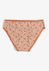 Simply Comfy Cotton Spider Print Bikini Panty, C9564, small