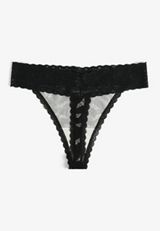 Simply Comfy Cotton Bat Print Thong Panty, C1756, small