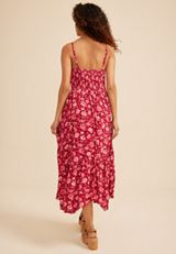 Bare Floral Hanky Hem Midi Dress, C2842, small
