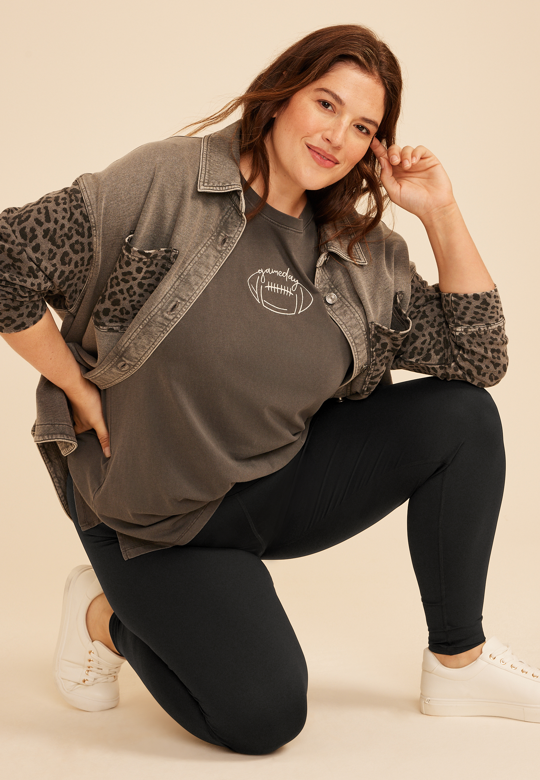 Plus Size High Rise Active Legging