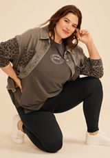 Plus Size High Rise Active Legging, C106, small