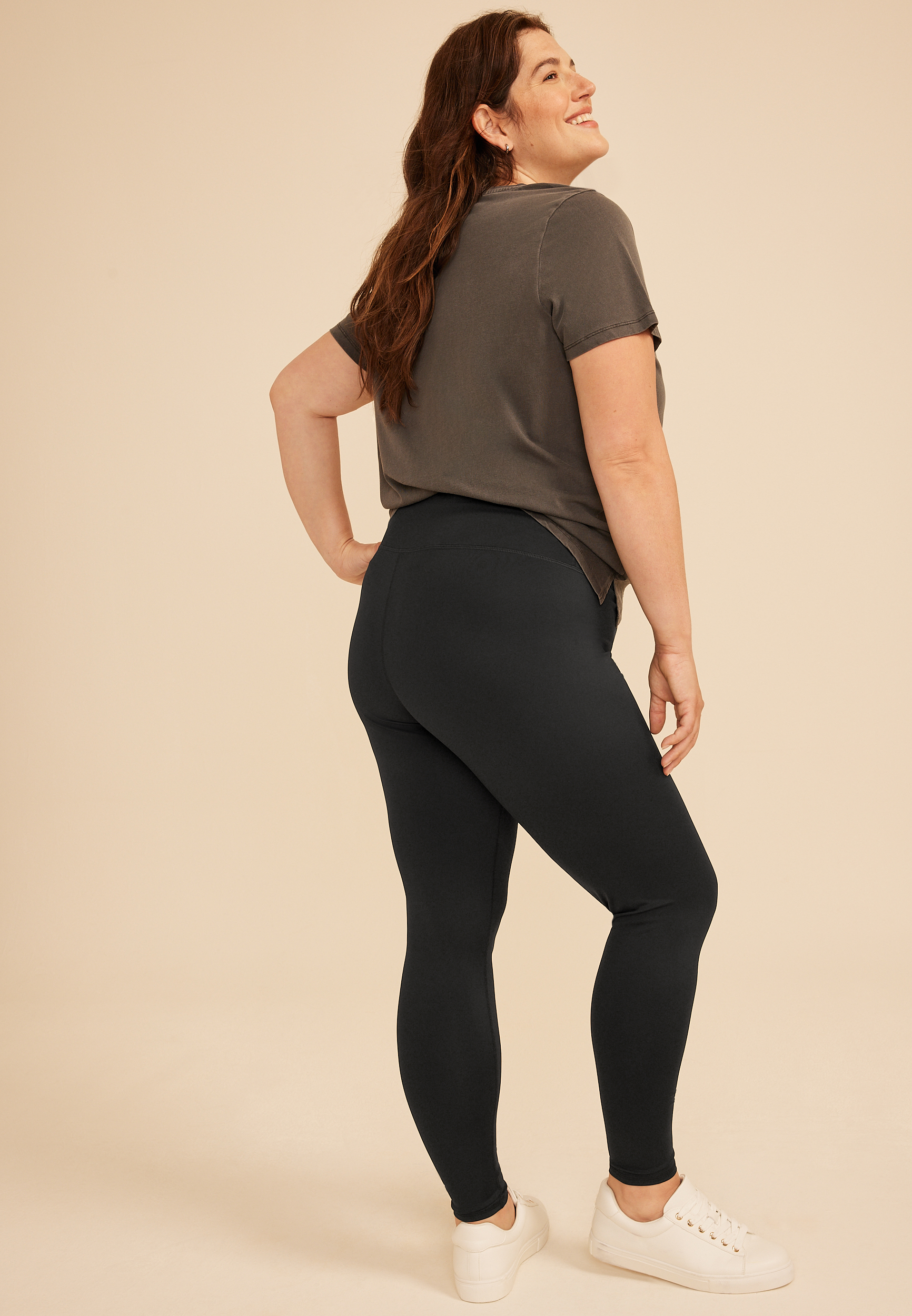 Plus Size High Rise Active Legging, C106, large
