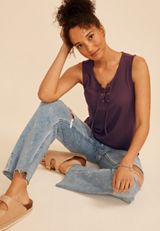 Variegated Lace Up Tank Top, C9902, small