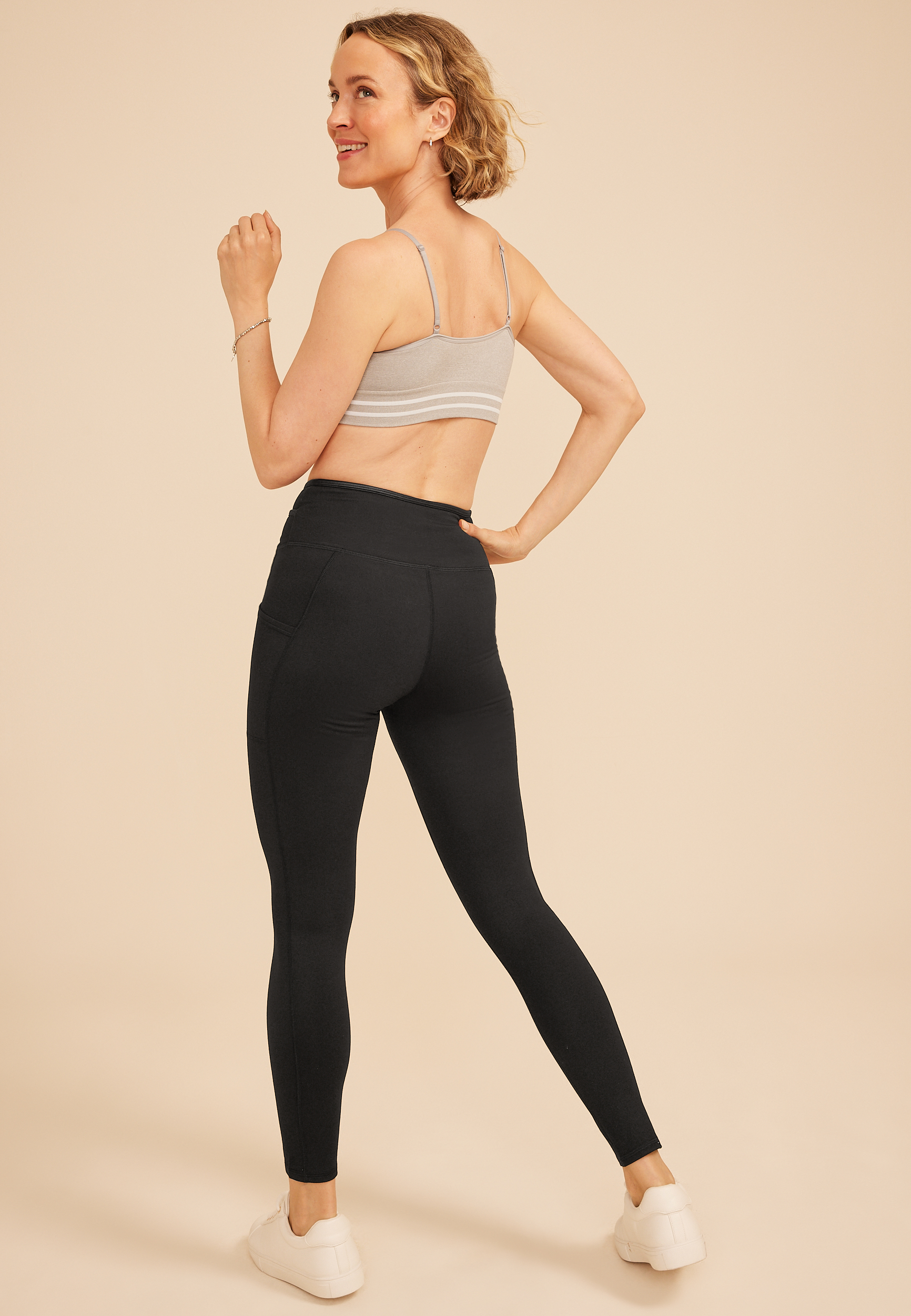High Rise Luxe Liquid Shine Contrast Cross Waist Legging, C1756, large