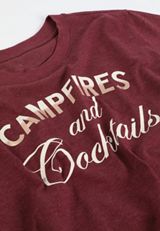 Campfires And Cocktails Oversized Fit Graphic Tee, C830, small