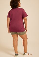 Plus Size Campfires And Cocktails Oversized Fit Graphic Tee, C830, small