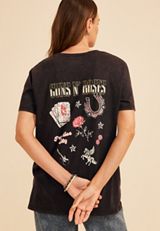 Guns N Roses Paradise City Oversized Graphic Tee, C106, small