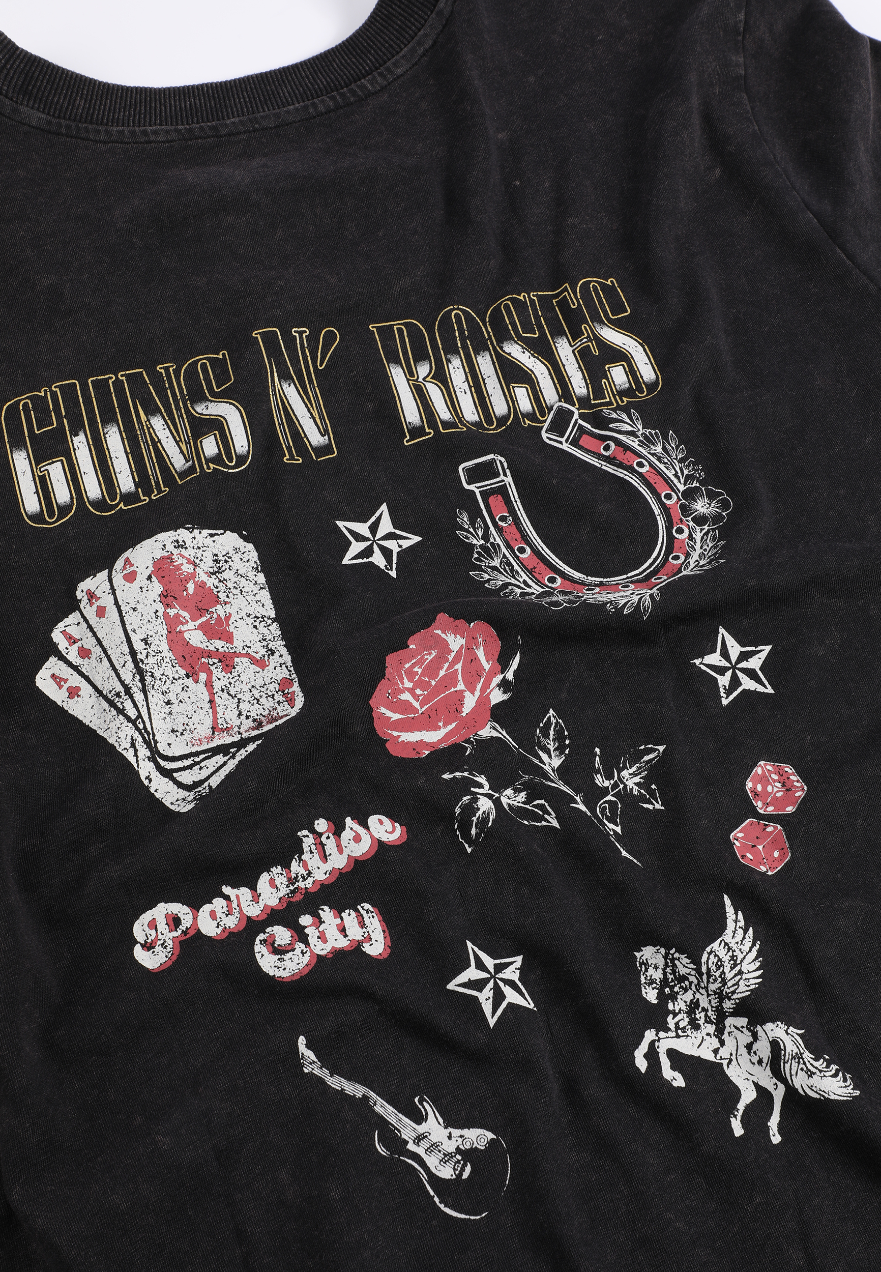 Guns N Roses Paradise City Oversized Graphic Tee, C106, large