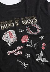 Guns N Roses Paradise City Oversized Graphic Tee, C106, small
