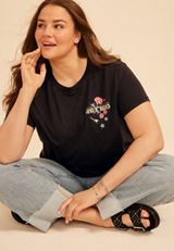 Plus Size Guns N Roses Paradise City Oversized Graphic Tee, C106, small