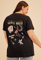Plus Size Guns N Roses Paradise City Oversized Graphic Tee, C106, small