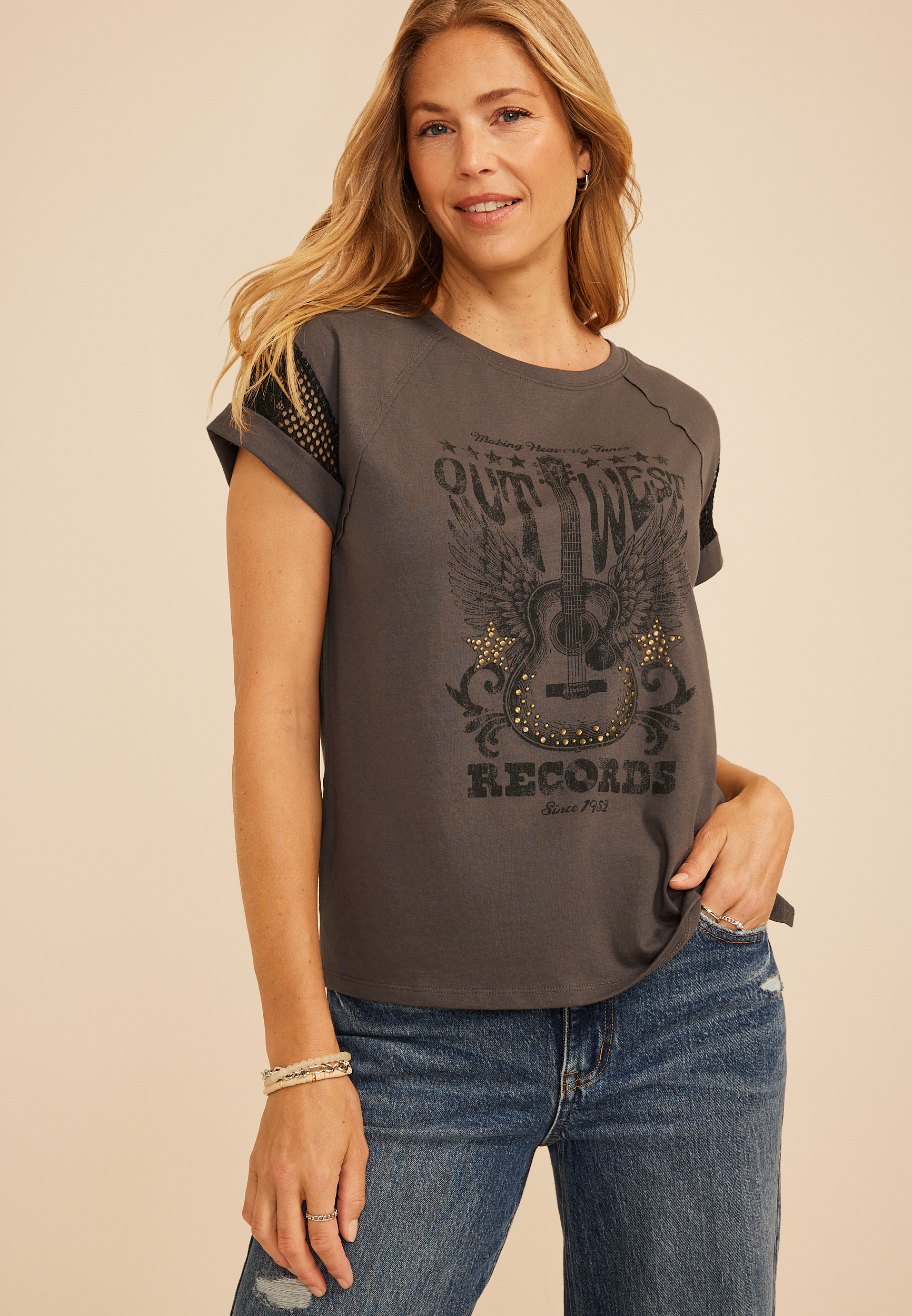 Studded Out West Records Classic Fit Graphic Tee