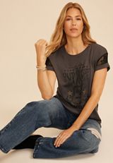 Studded Out West Records Classic Fit Graphic Tee, C4392, small