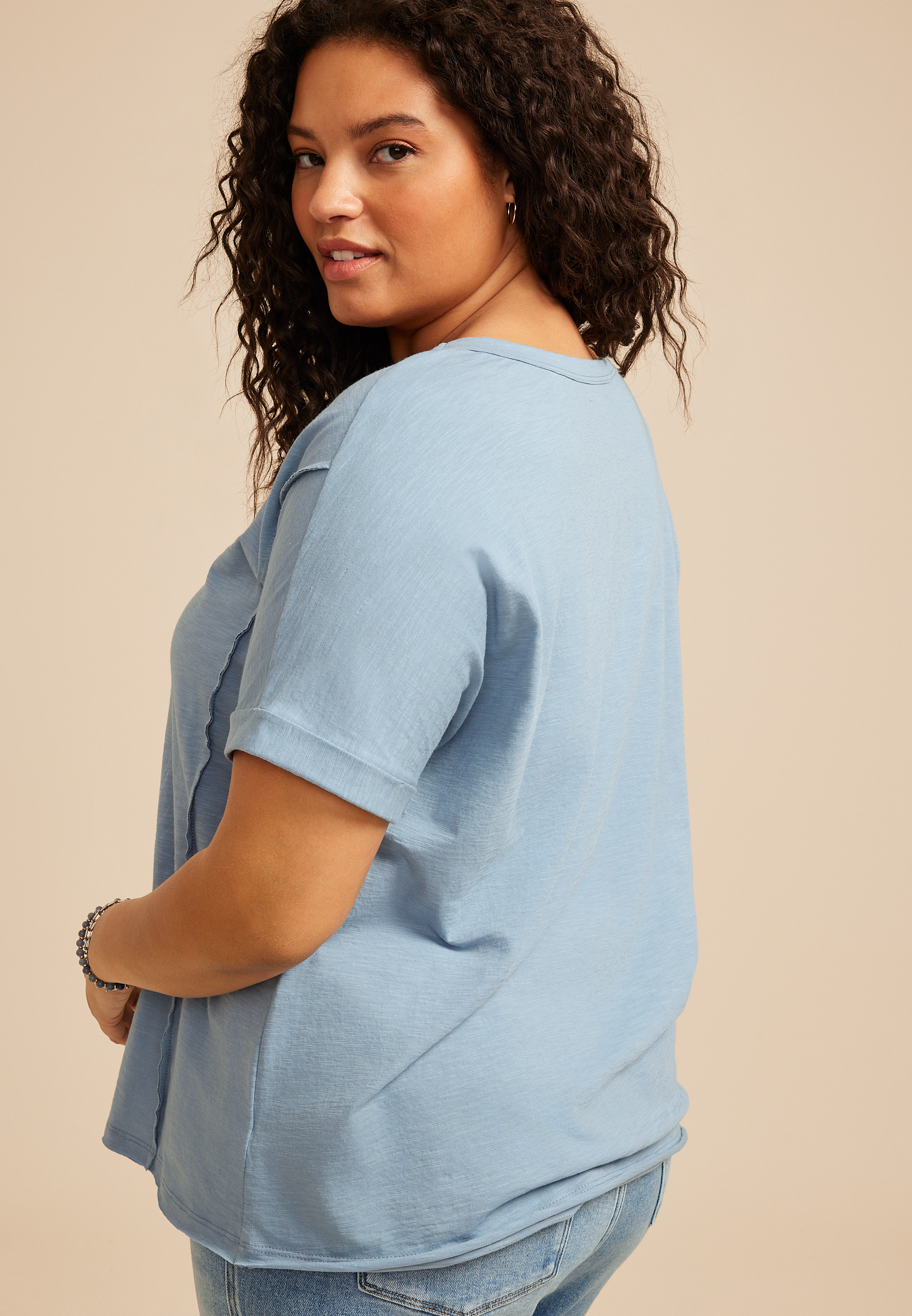 Plus Size Dandelion Relaxed Fit Graphic Tee, C161, large