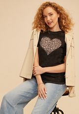Animal Heart Standard Fit Graphic Tee, C106, small