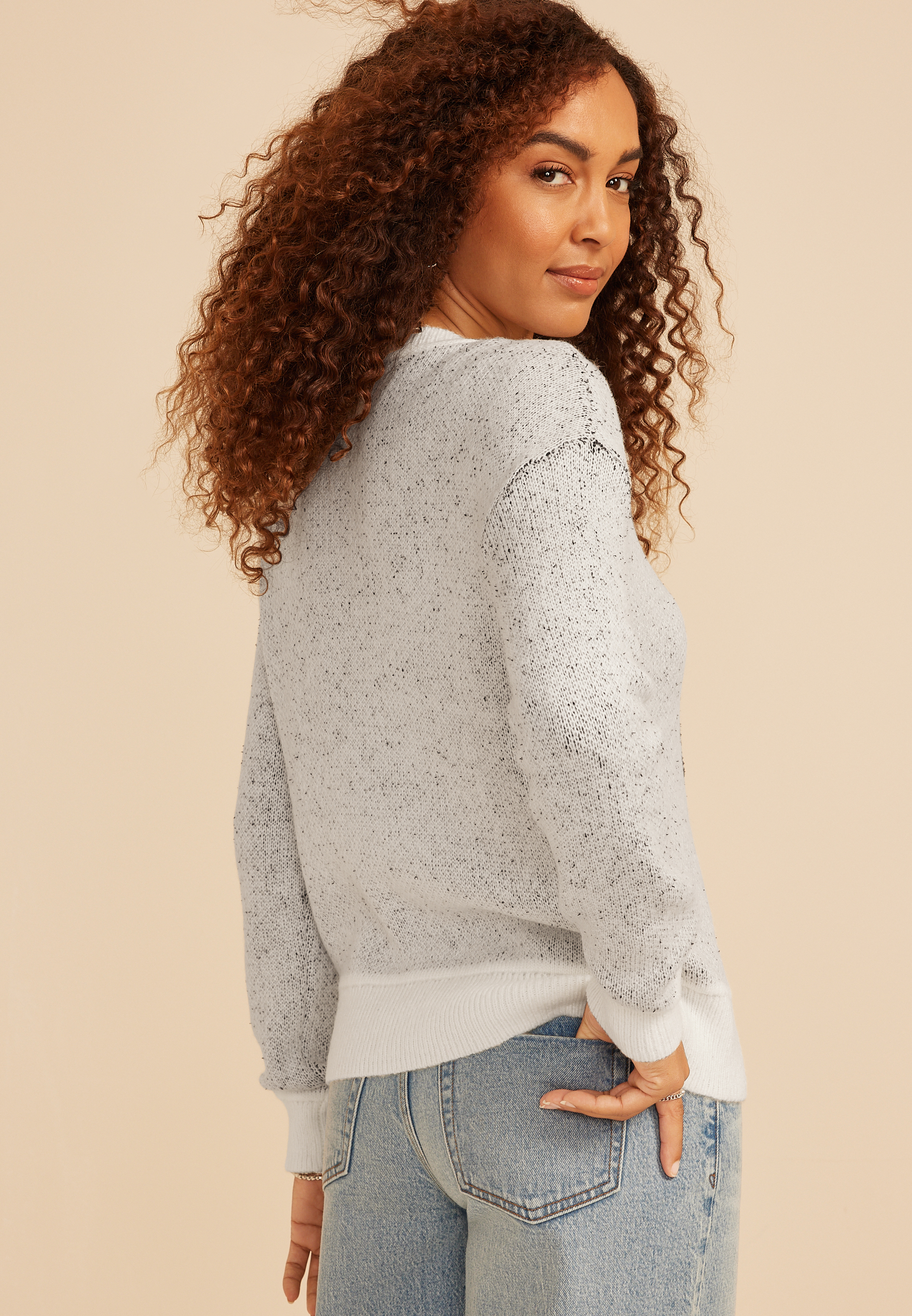 Black Cat Icon Crew Neck Sweater, C1756, large